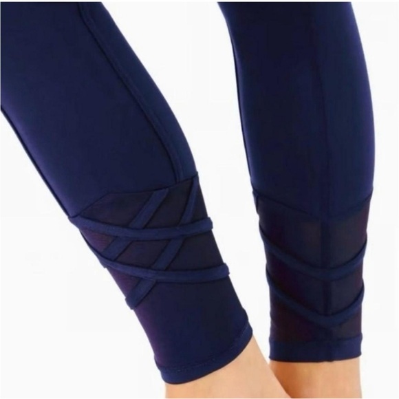 Lily Pulitzer luxletic weekender high rise leggings size small navy - Picture 2 of 8